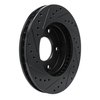 E-Line Drilled & Slotted Black Brake Rotor, 1969-1978 GM, Position: Front & Rear Right - image 4