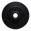 E-Line Drilled & Slotted Black Brake Rotor, 1990-1990 GM, Position: Front Left - image 1