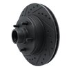 E-Line Drilled & Slotted Black Brake Rotor, 1990-1990 GM, Position: Front Left - image 2