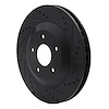 E-Line Drilled & Slotted Black Brake Rotor, 1997-2009 GM, Position: Left Front - image 1