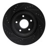 E-Line Drilled & Slotted Black Brake Rotor, 1997-2009 GM, Position: Left Front - image 4