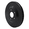 E-Line Drilled & Slotted Black Brake Rotor, 1997-2009 GM, Position: Right Front - image 1