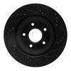 E-Line Drilled & Slotted Black Brake Rotor, 1997-2009 GM, Position: Right Front - image 3