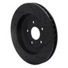E-Line Drilled & Slotted Black Brake Rotor, 1997-2009 GM, Position: Right Front - image 4