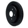 E-Line Drilled & Slotted Black Brake Rotor, 1997-2013 GM, Position: Rear Left - image 2