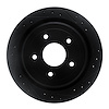 E-Line Drilled & Slotted Black Brake Rotor, 1997-2013 GM, Position: Rear Right - image 1
