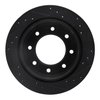 E-Line Drilled & Slotted Black Brake Rotor, 2000-2011 GM, Position: Rear Left - image 3