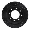 E-Line Drilled & Slotted Black Brake Rotor, 2000-2011 GM, Position: Rear Right - image 1