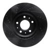 E-Line Drilled & Slotted Black Brake Rotor, 2003-2007 GM, Position: Front Right - image 2