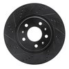 E-Line Drilled & Slotted Black Brake Rotor, 2003-2008 GM, Position: Front Left - image 3