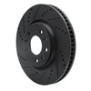 E-Line Drilled & Slotted Black Brake Rotor, 2003-2008 GM, Position: Front Left - image 4