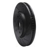 E-Line Drilled & Slotted Black Brake Rotor, 2003-2008 GM, Position: Front Right - image 4