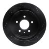 E-Line Drilled & Slotted Black Brake Rotor, 2003-2011 GM, Position: Rear Left - image 3