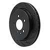 E-Line Drilled & Slotted Black Brake Rotor, 2003-2011 GM, Position: Rear Right - image 1