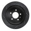 E-Line Drilled & Slotted Black Brake Rotor, 2003-2011 GM, Position: Rear Right - image 3