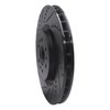 E-Line Drilled & Slotted Black Brake Rotor, 2004-2011 GM, Position: Front Left - image 2