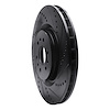 E-Line Drilled & Slotted Black Brake Rotor, 2004-2011 GM, Position: Front Right - image 1