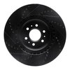 E-Line Drilled & Slotted Black Brake Rotor, 2004-2011 GM, Position: Front Right - image 2