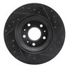 E-Line Drilled & Slotted Black Brake Rotor, 2004-2008 GM, Position: Front Left - image 3