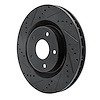 E-Line Drilled & Slotted Black Brake Rotor, 2005-2013 GM, Position: Front Left - image 1