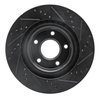 E-Line Drilled & Slotted Black Brake Rotor, 2005-2013 GM, Position: Front Left - image 3
