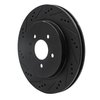 E-Line Drilled & Slotted Black Brake Rotor, 2005-2011 GM, Position: Rear Left - image 2