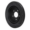 E-Line Drilled & Slotted Black Brake Rotor, 2005-2011 GM, Position: Rear Left - image 3