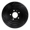 E-Line Drilled & Slotted Black Brake Rotor, 2005-2011 GM, Position: Rear Right - image 4