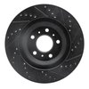 E-Line Drilled & Slotted Black Brake Rotor, 2006-2016 GM, Position: Front Left - image 2
