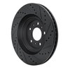E-Line Drilled & Slotted Black Brake Rotor, 2006-2016 GM, Position: Front Left - image 4