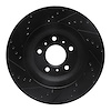 E-Line Drilled & Slotted Black Brake Rotor, 2006-2016 GM, Position: Front Right - image 1