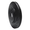 E-Line Drilled & Slotted Black Brake Rotor, 2006-2016 GM, Position: Front Right - image 2