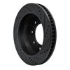 E-Line Drilled & Slotted Black Brake Rotor, 2006-2011 GM, Position: Front Left - image 2