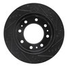 E-Line Drilled & Slotted Black Brake Rotor, 2006-2011 GM, Position: Front Left - image 4