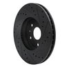 E-Line Drilled & Slotted Black Brake Rotor, 2008-2014 GM, Position: Front Left - image 2