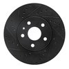 E-Line Drilled & Slotted Black Brake Rotor, 2008-2014 GM, Position: Front Left - image 3