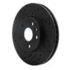 E-Line Drilled & Slotted Black Brake Rotor, 2008-2014 GM, Position: Front Left - image 4