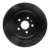 E-Line Drilled & Slotted Black Brake Rotor, 2008-2014 GM, Position: Rear Left - image 1