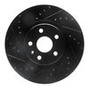 E-Line Drilled & Slotted Black Brake Rotor, 2008-2017 GM, Position: Front Left - image 2