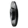 E-Line Drilled & Slotted Black Brake Rotor, 2008-2017 GM, Position: Front Left - image 3