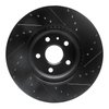 E-Line Drilled & Slotted Black Brake Rotor, 2008-2017 GM, Position: Front Left - image 4