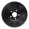 E-Line Drilled & Slotted Black Brake Rotor, 2008-2017 GM, Position: Front Right - image 3