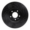 E-Line Drilled & Slotted Black Brake Rotor, 2009-2011 GM, Position: Front Left - image 3