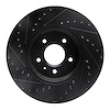 E-Line Drilled & Slotted Black Brake Rotor, 2009-2011 GM, Position: Front Right - image 1