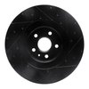 E-Line Drilled & Slotted Black Brake Rotor, 2009-2015 GM, Position: Front Left - image 4