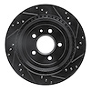 E-Line Drilled & Slotted Black Brake Rotor, 2013-2019 GM, Position: Rear Left - image 1