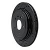 E-Line Drilled & Slotted Black Brake Rotor, 2013-2019 GM, Position: Rear Left - image 2