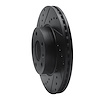E-Line Drilled & Slotted Black Brake Rotor, Fits Select GM, Position: Front Left - image 1