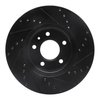 E-Line Drilled & Slotted Black Brake Rotor, Fits Select GM, Position: Front Left - image 4