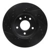 E-Line Drilled & Slotted Black Brake Rotor, Fits Select GM, Position: Front Right - image 4